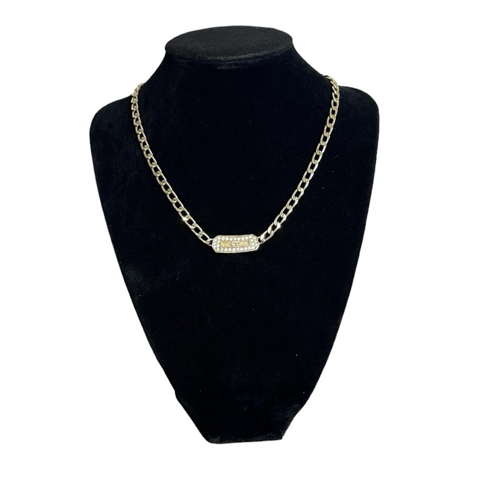 Vintage Christian Dior Crystal & Gold‎ Choker Necklace Made in Germany